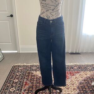 Santana Jeans Classic High-Rise Straight Leg Jeans - Dark Wash